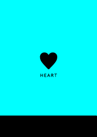 Black&Neon Blue - Simple Heart