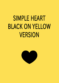 SIMPLE HEART BLACK ON YELLOW VERSION