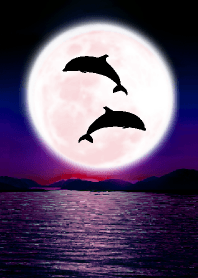 Lucky Strawberry Moon double dolphins2