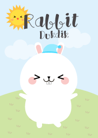 Lovely White Rabbit Duk Dik Theme 2