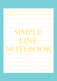 SIMPLE YELLOW LINE NOTEBOOKj-MINT GREEN