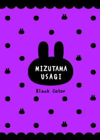 Polka dots Rabbit / Neon Purple&Black