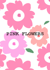 a pattern of pink flowers