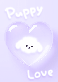 purple Plump Heart Love Puppy