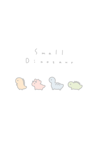 小さな恐竜 / 白とパステルカラー