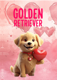 Simple Love You Golden Retriever Theme