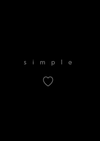 simple & heart- black gray