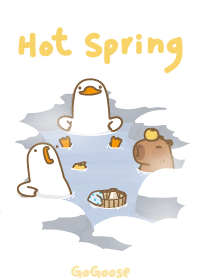 GoGoose enjoy a hot spring