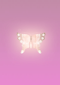 Luck butterfly pink pearl