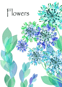 北欧のシックなブルーの花