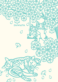 Paper Cutting (Sakura & 4 Cats)04