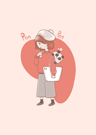 Cute girl with Panpan