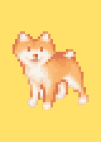 Dog Pixel Art Theme  Yellow 04