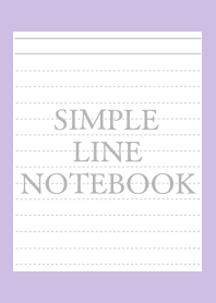 SIMPLE GRAY LINE NOTEBOOK-DUSTY PURPLE