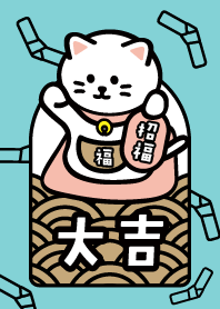 Lucky Cat / DAI-KICHI / Mint x Pink ver.