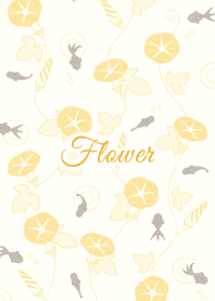 Flower 011-2 Morning glory/Yellow/Cream