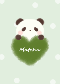 mokomoko heart -panda- green dot 3