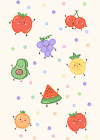 cute mixed fruit