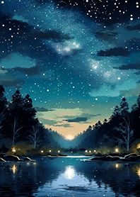 Beautiful starry night view#1549