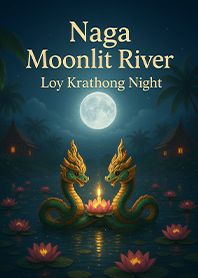 Naga Moonlit River - Loy Krathong Night