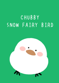 CHUBBY SNOW FAIRY BIRD-GREEN-WHITEj