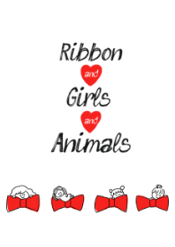 Ribbon and girls and animals