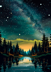 Beautiful starry night view#893