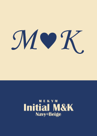 Initial M&K Navy+Beige