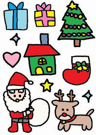 Santa merry christmas x white