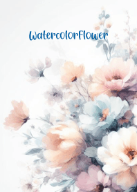 Watercolor-White Flower 104