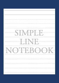 SIMPLE GRAY LINE NOTEBOOK/NAVY BLUE