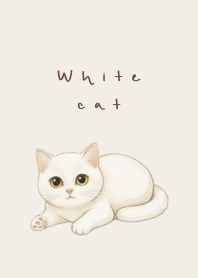 White Cat 4 Soft Brown theme