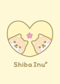 柴犬 櫻花 [黃色]