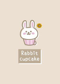 Rabbit cupcake <Sunflower> beige