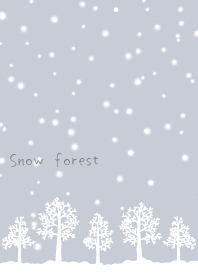 winter snow forest-gray