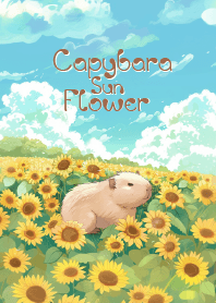 capybara and sunflower_2