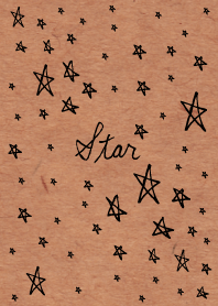 Handwritten star -Kraft paper-joc