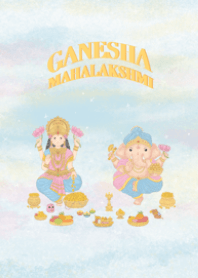Ganesha , MahaLakshi blue