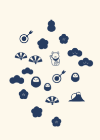 japanese lucky items  blue