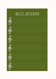 MUSIC COLOR NOTEBOOKj-MATCHA COLOR-BEIGE