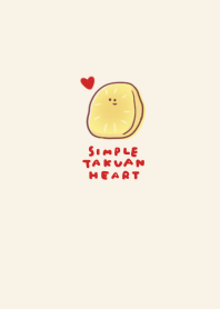simple Pickled radish heart beige.
