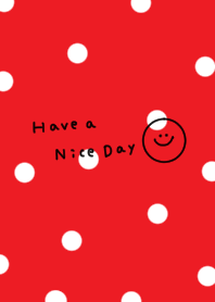 Red and polka dots. Have a nice day!