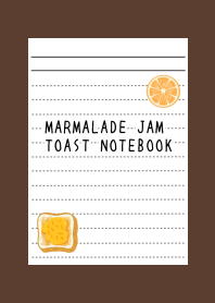 MARMALADE JAM TOAST NOTEBOOK-DEEP BROWNj