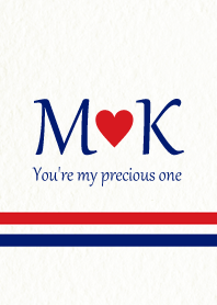 M&K Initial -Red & Blue-