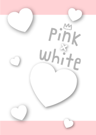 White and pink heart