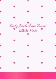 Girly Little Love Heart White Pink
