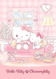 ハローキティ&チャーミーキティ のんびり - LINE 着せかえ | LINE STORE
