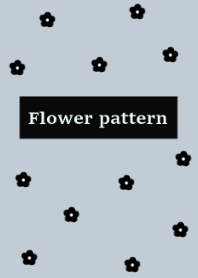 flower pattern #blue black