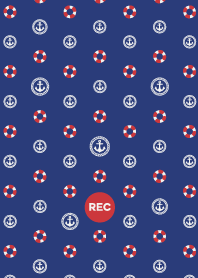 MARINE TUBE PATTERN BLUE RED WHITE