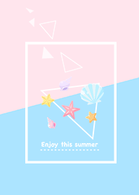 Mermaid Blue&Pink - Cute summer theme -